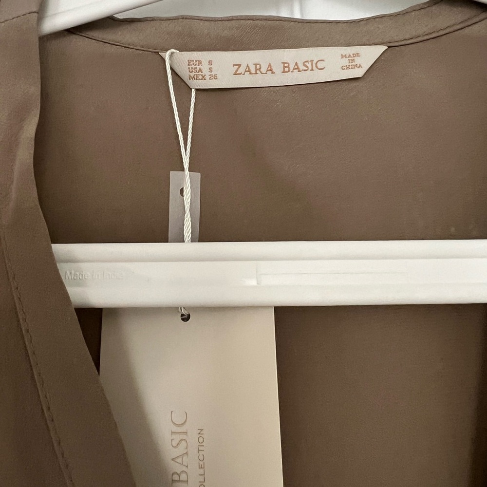 Zara Women’s Brown Silk Top - Picture 2 of 7